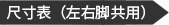 尺寸表(左右脚共用)